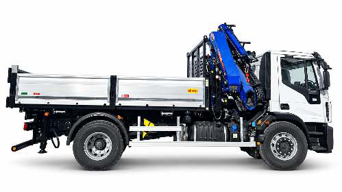 Progetto 02: Eurocargo ML180E32K — Gru PM 23524 SP + J512.20 · ribaltabile